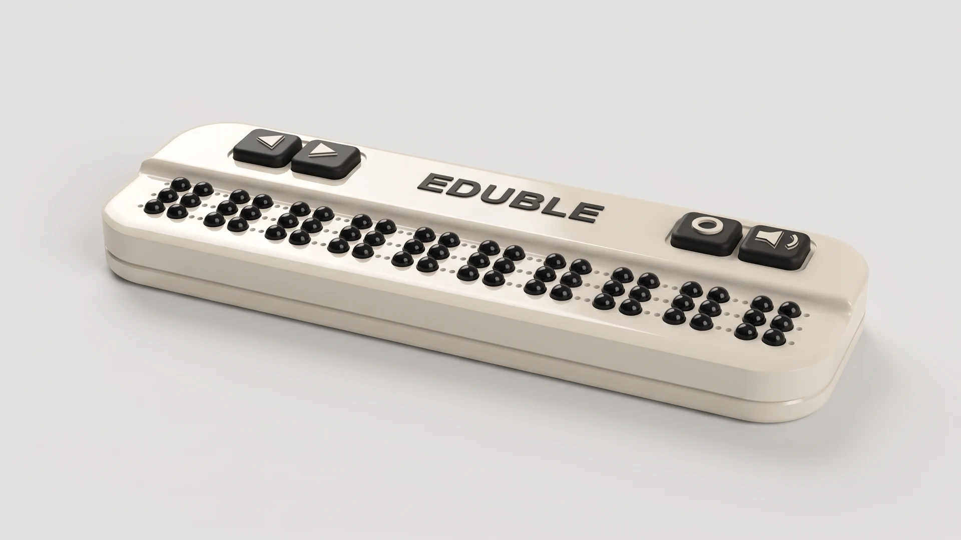 Eduble ten-cell push-lock braille typing trainer